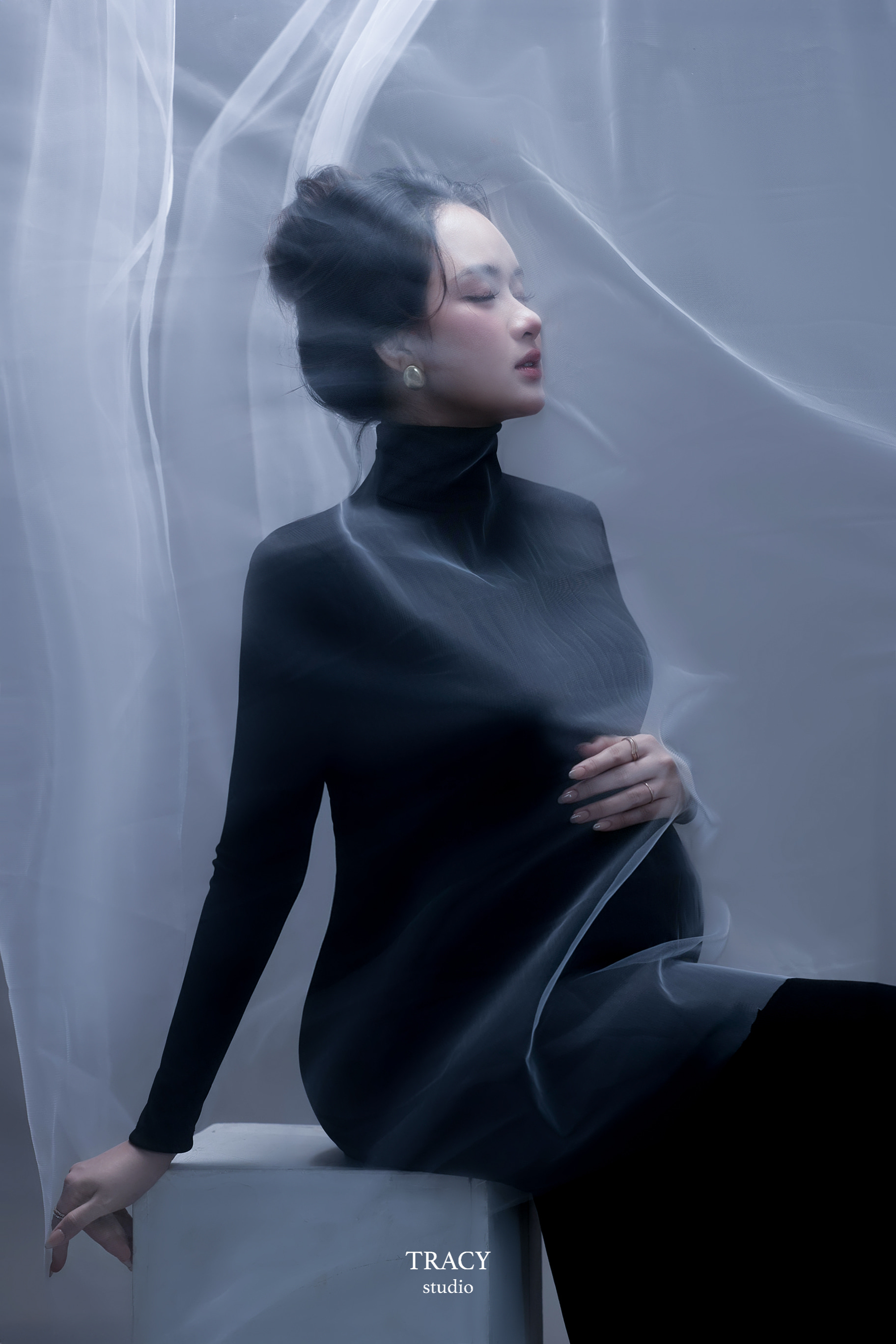 tracy studio chụp concept bầu hoàng hương